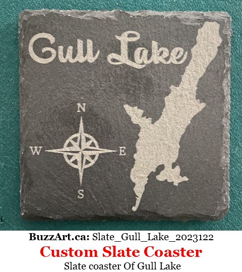 Slate coaster Of Gull Lake